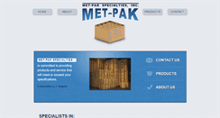 Desktop Screenshot of metpak.com