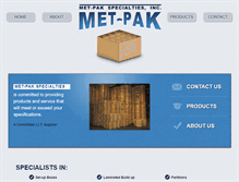 Tablet Screenshot of metpak.com
